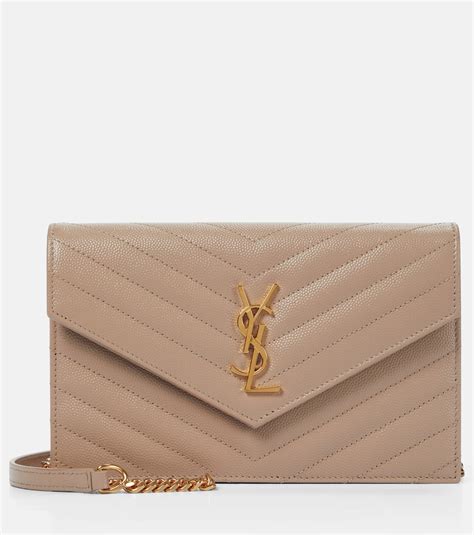 ssense brown fard envelope wallet on chain ysl|CASSANDRE ENVELOPE CHAIN WALLET IN .